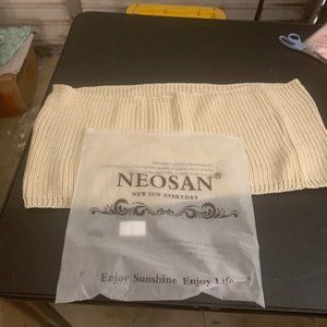 NEOSAN Womens Khaki Thick Ribbed Knit Winter Infinity Circle Loop Scarf OS NIP